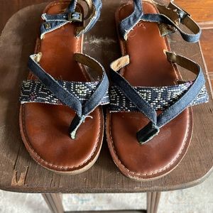 TOMS denim strap sandals